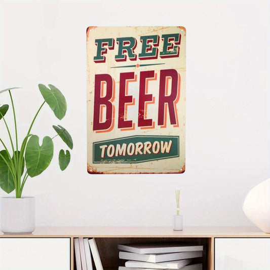 Retro Metal Sign Drink Beer With Friends Vintage Tin Signs Bar Decor