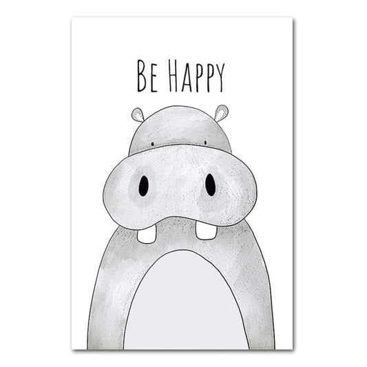Baby Animal Poster Set for Kid's Room Decor and Canvas Prints
