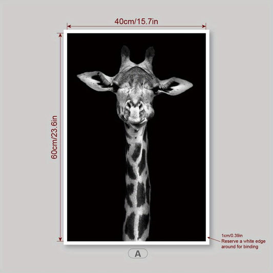 HD Giraffe & Rhinoceros Canvas Prints for Living Room