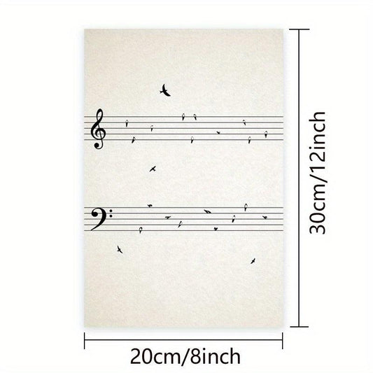 Music With Birds Vintage Poster Canvas Painting Art