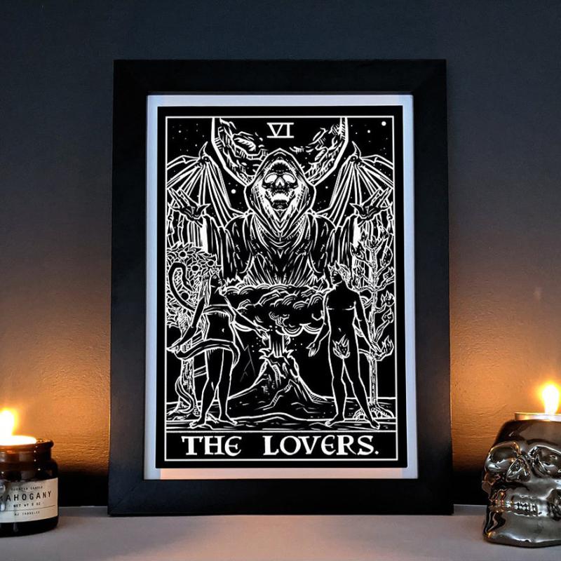 Modern Tarot Art Canvas Print Poster Large Size Background