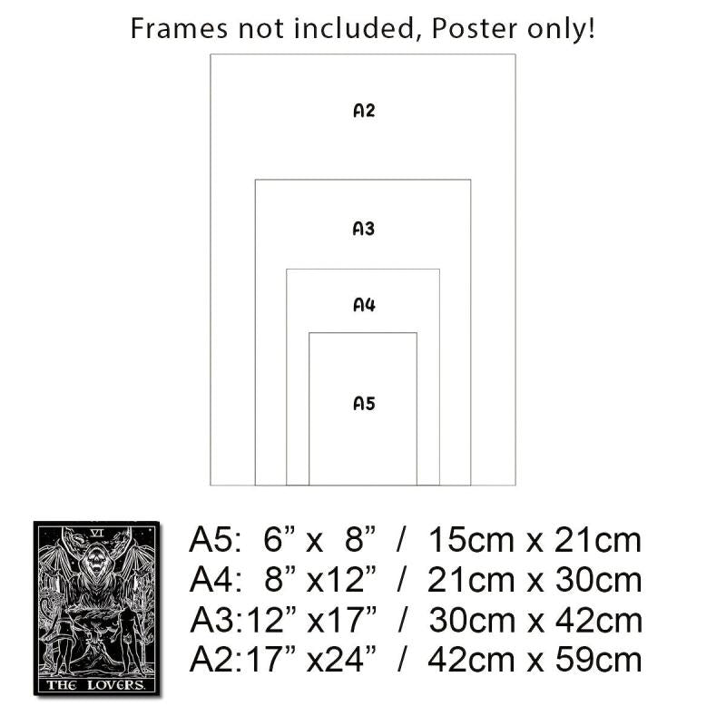 Modern Tarot Art Canvas Print Poster Large Size Background