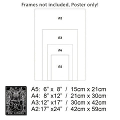 Modern Tarot Art Canvas Print Poster Large Size Background