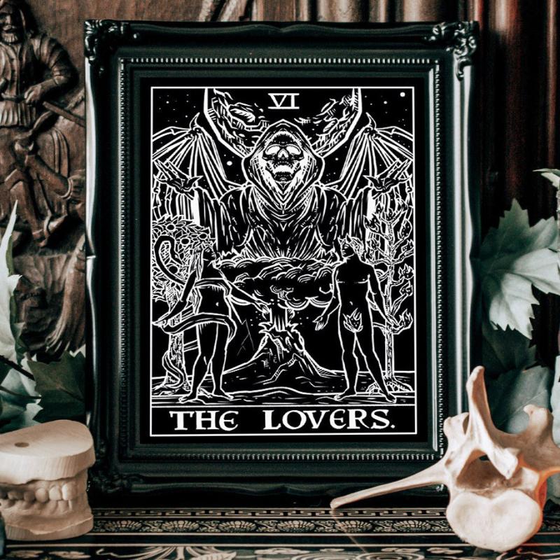 Modern Tarot Art Canvas Print Poster Large Size Background