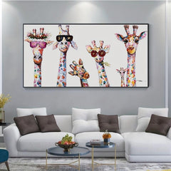 Giraffe Wall Art 40X80cm Canvas Print