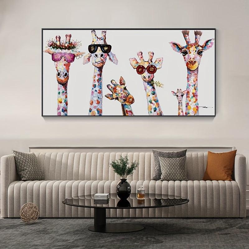 Giraffe Wall Art 40X80cm Canvas Print