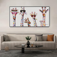 Giraffe Wall Art 40X80cm Canvas Print
