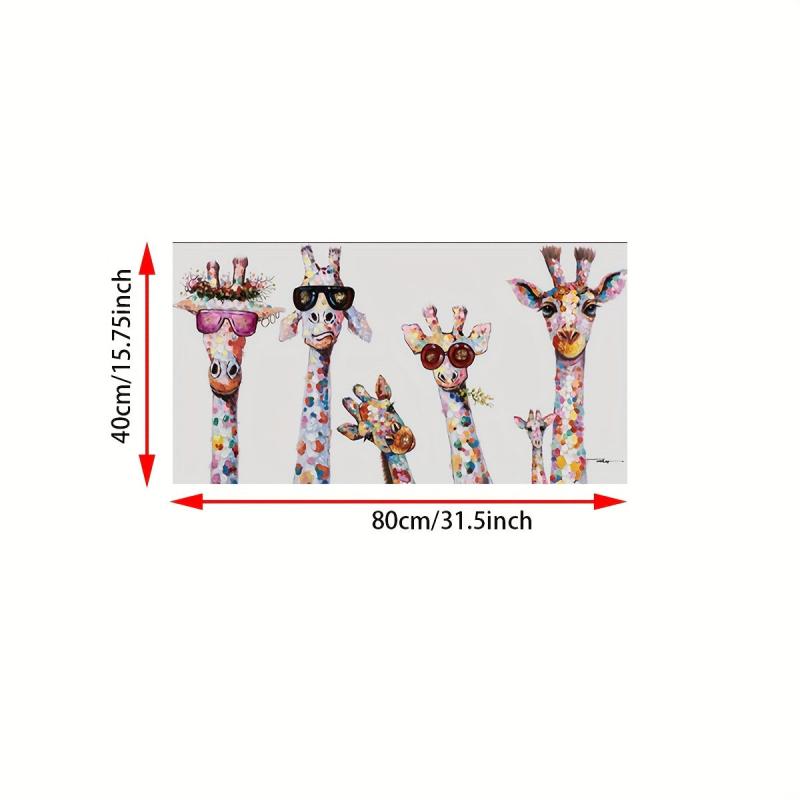 Giraffe Wall Art 40X80cm Canvas Print