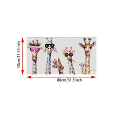 Giraffe Wall Art 40X80cm Canvas Print