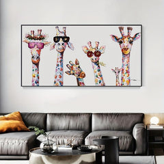 Giraffe Wall Art 40X80cm Canvas Print