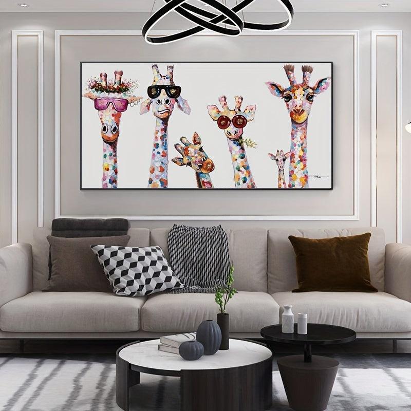 Giraffe Wall Art 40X80cm Canvas Print