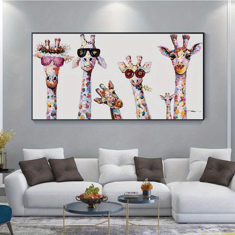Giraffe Wall Art 40X80cm Canvas Print