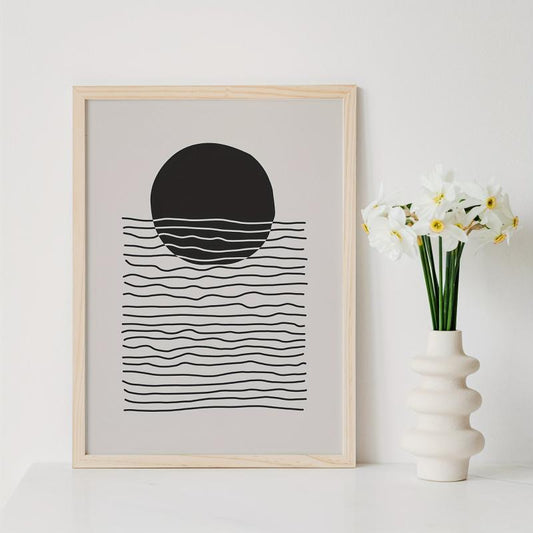 3pcs Abstract Creative Artistic Hand Sketched Compositions Wall Decoration