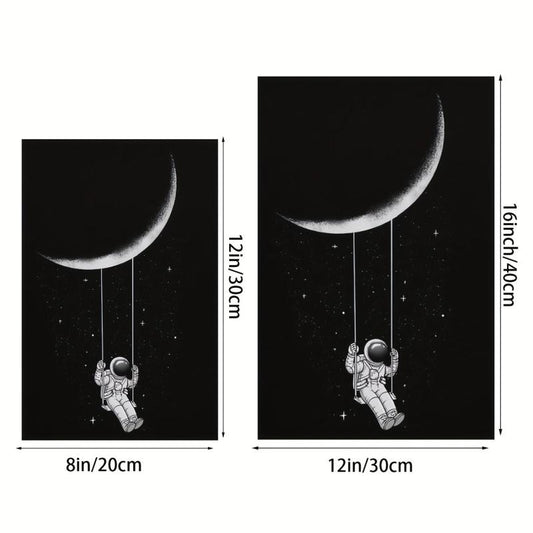 Canvas Art Moon Swing Poster 20x30 Cm Modern Art