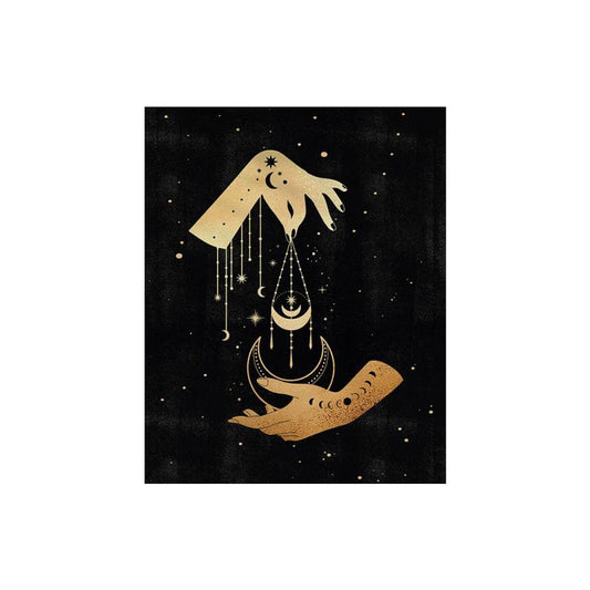 Celestial Sun and Moon Print Wall Decor Witchy Witchcraft Art 20x32