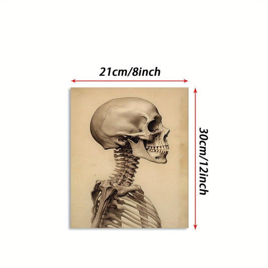 Halloween Canvas Poster Vintage Skull Art Print for Wall Decor