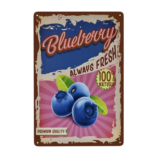 Vintage Tin Sign Fruit Metal Sign Decorative Sign Home Kitchen Art Decoration