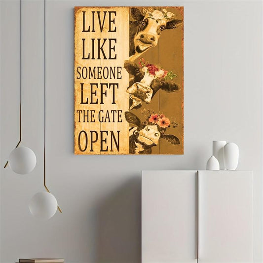 Vintage Three Flowers Cow Bar Farm Home Bathroom Wall Decoration