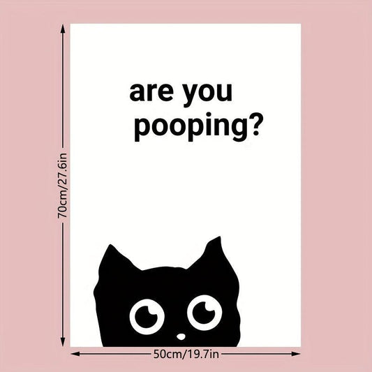 Canvas Poster Modern Art CAT ARE YOU POOPING Wall Decoration