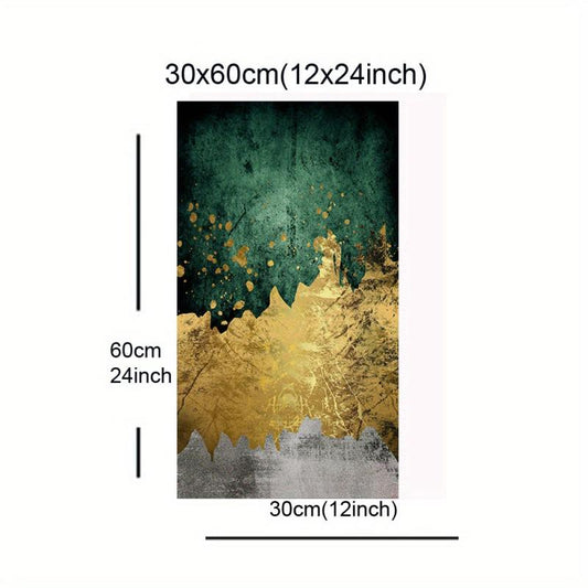 Vintage Golden Foil Canvas Art Poster for Home Decor