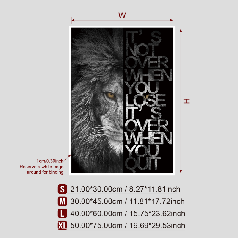 Lion Canvas Wall Art for Home Decor