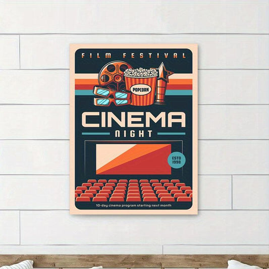 Vintage Cinema Art Print for Kids Room Wall Decor