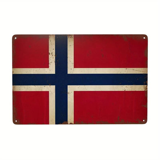 Vintage Metal Sign Austria Flag Poster Wall Decor 12x8 Inch