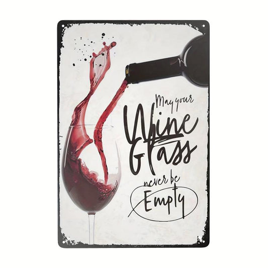 Funny Open The Wine Vintage Tin Sign Wall Decor 30x20cm