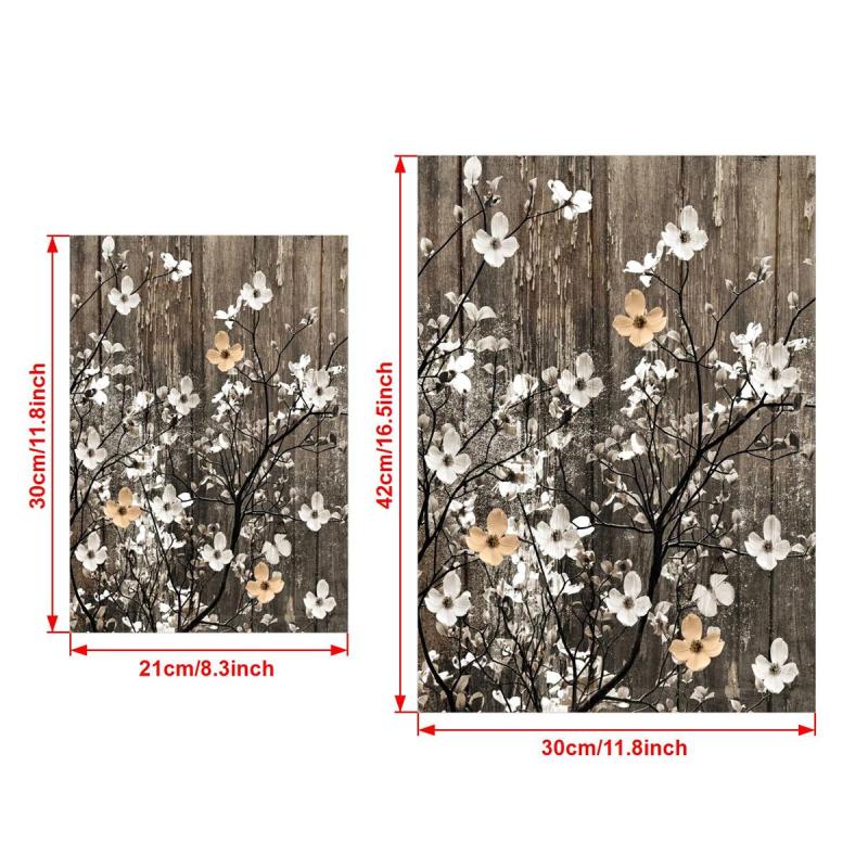 Rustic Flowers On Tree Branch Vintage Canvas Art