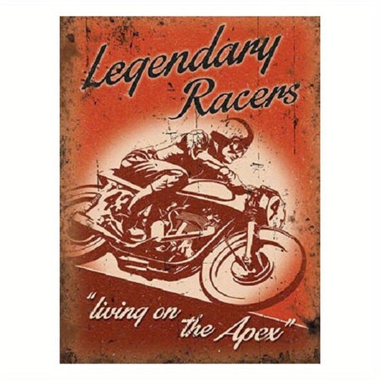 Vintage Metal Tin Sign Motorcycle Wall Decor