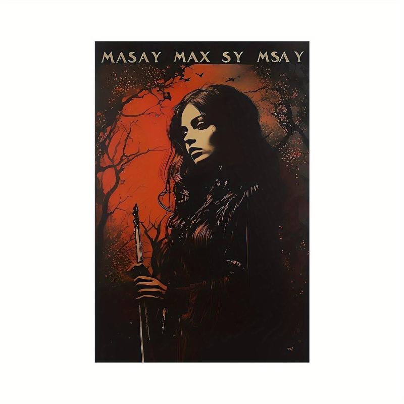 Vintage Canvas Poster Halloween Crazy Star Vintage Ladies Poster