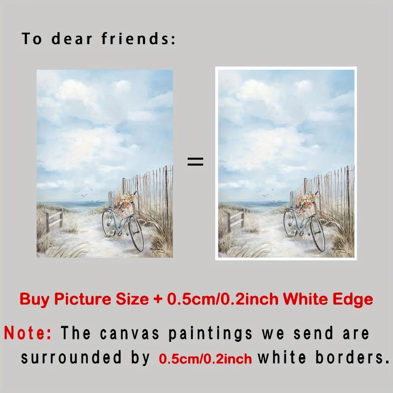 Modern Coastal Seaside Bicycle Canvas Print