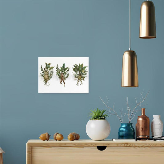 Canvas Poster Modern Art Mandrakes Plant Herbology Print Magic Botanical Waterco