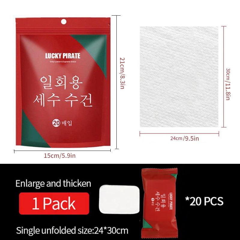 20pcs Compression Towel Travel Portable Small Square Towel Disposable Face Towel