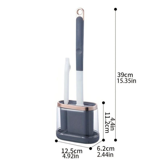 Silicone Toilet Brush Wall Hanging Cleaning Set