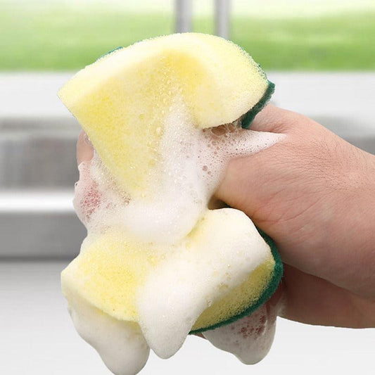 5pcs Multifunctional Cleaning Sponge Double Sided Scouring Pad