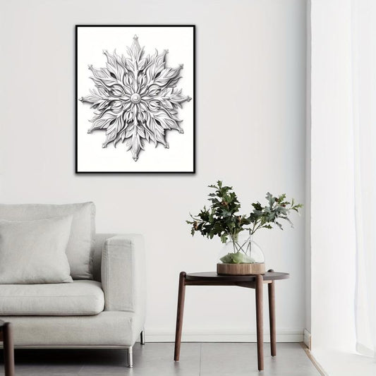 Canvas Poster Snowflake Decorative Painting Ideal Gift For Wall Art