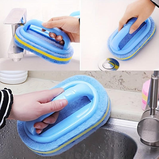 1pc Kitchen Bathroom Cleaning Brush Sponge Glass Wall Cleaning Brushes
