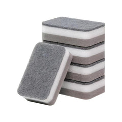 5pcs Decontamination Dishwashing Sponge Double Sided Cleaning Brush for Kitchen