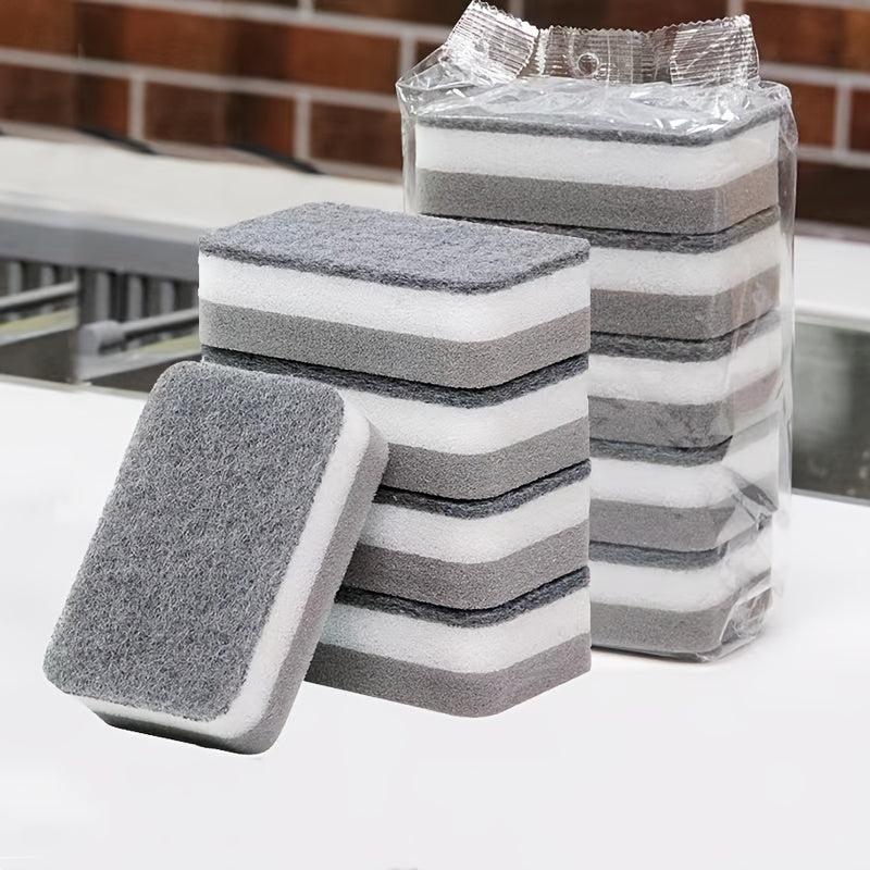 5pcs Decontamination Dishwashing Sponge Double Sided Cleaning Brush for Kitchen