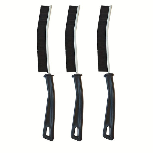 3pcs Long Handle Hard Bristle Groove Cleaning Brush