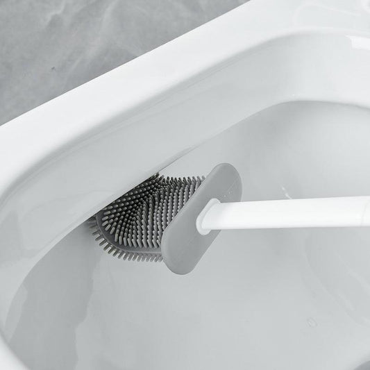 Silicone Toilet Brush Set Wall Mounted Bathroom Cleaning Set