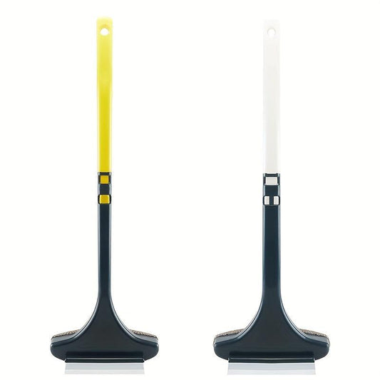 2pcs Window Screen Cleaning Brush with Scraper Long Handle