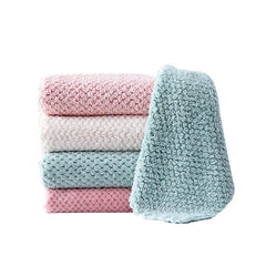 5pcs Multifunctional Cleaning Towels Durable Absorbent Kitchen Bathroom Towels