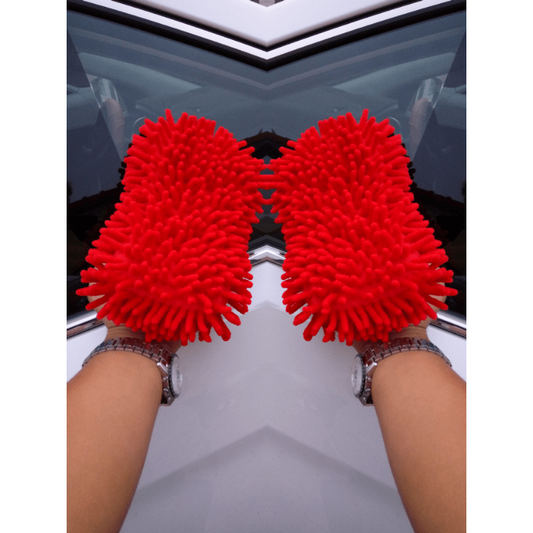 Car Hand Soft Towel Microfiber Chenille Washing Gloves Coral Fleece Gloves
