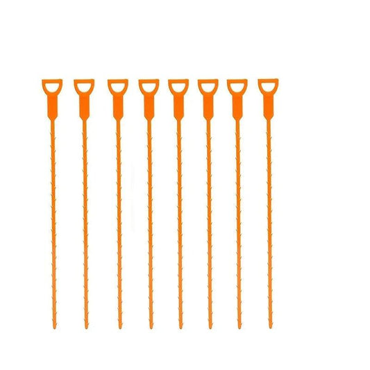 8pcs Drain Clog Remover Tool Plastic Hook Pipe Dredger Household
