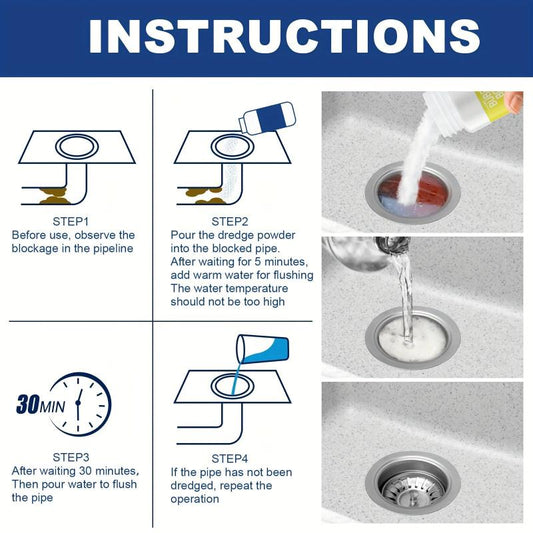 2pcs Toilet Clog Remover Foam Cleaner Drain Cleaner for Shower/Sink Drains