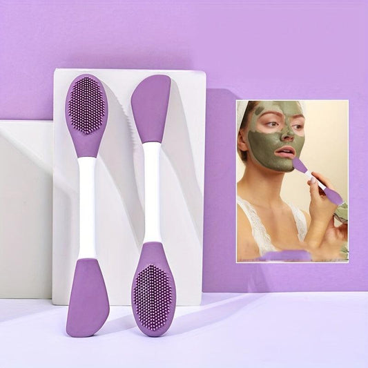 Double Head Mask Brush Silicone Face Wash Brush Mud Film Applicator