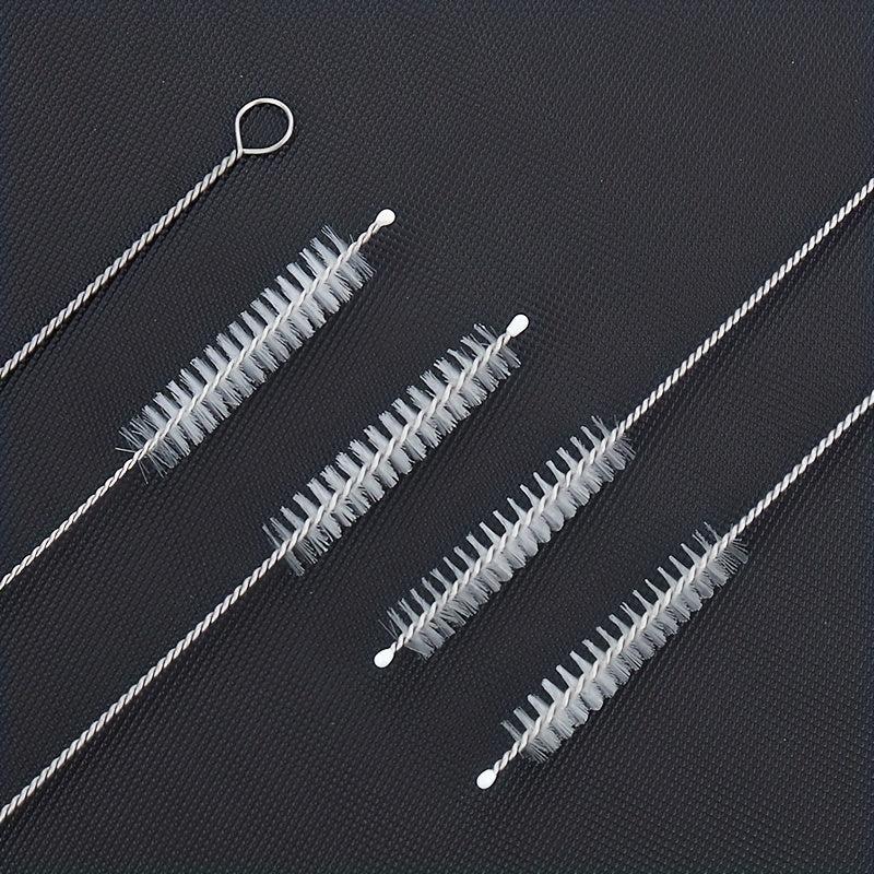2pcs Stainless Steel Nylon Straw Brush Set Cleaning Supplies