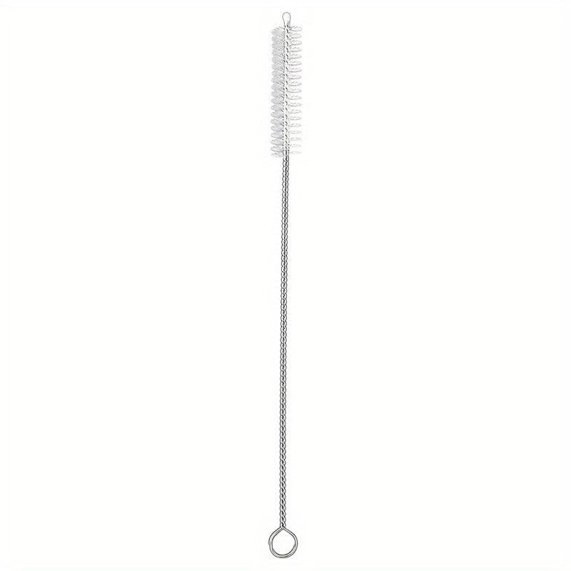 2pcs Stainless Steel Nylon Straw Brush Set Cleaning Supplies
